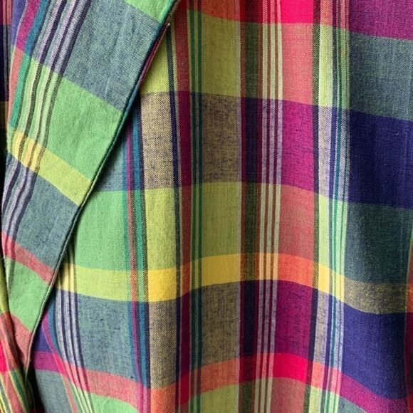 Vintage 80’s Perry Ellis Cotton Plaid Fall Jacket - Picture 10 of 12